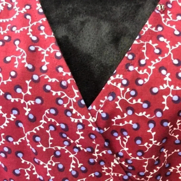 Talbots Petite V-neck Wrap blouse,long sleeve elastic back waist,pattern - Picture 3 of 11